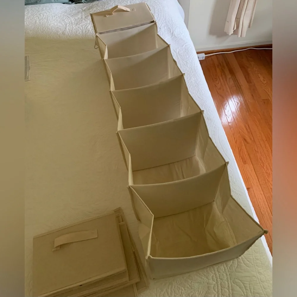 Container Store canvas closet storage